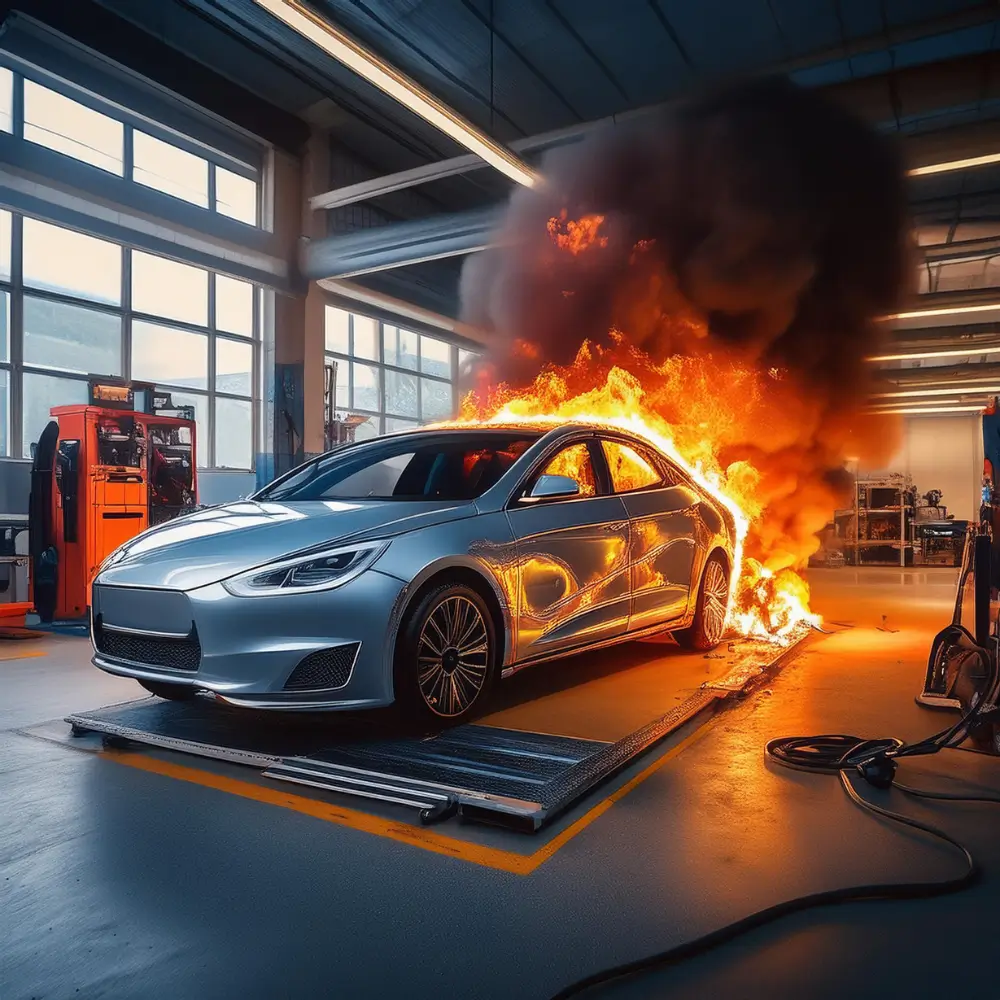 Autowerkstätten VLITEX batterisikker hylde til batterisikkerhed